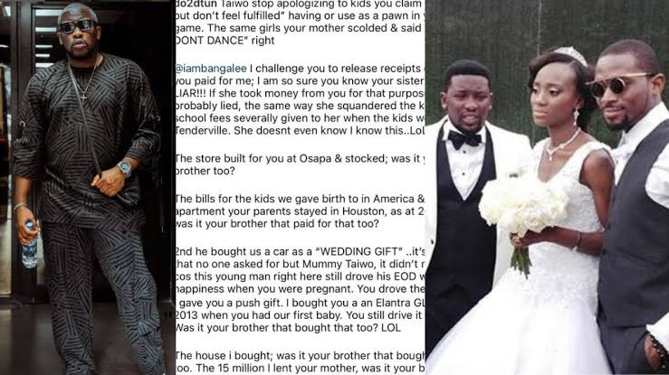 OAP Dotun Responds to His Estranged Wife and Challenges DBanj for Proof of Rent Payments During His Marriage to Taiwo