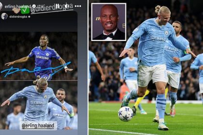 Didier Drogba Response to Erling Haaland Goal Celebration