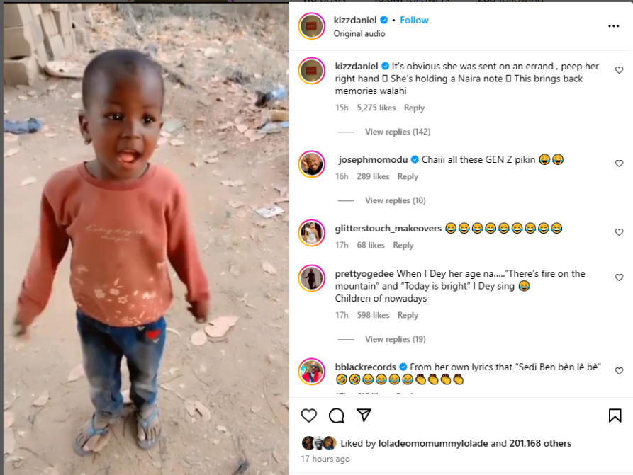 Kizz Daniel Gifts N1m to Young Girl for Singing 'Twe Twe'